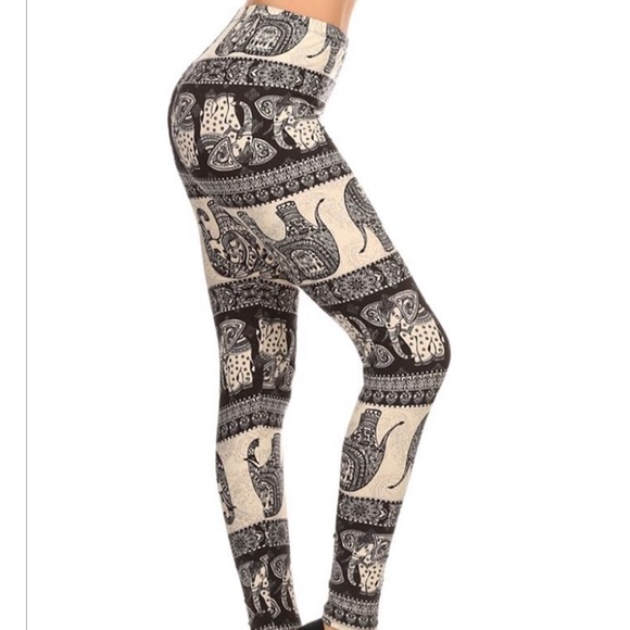 vesi star Pants - Elephant printed casual leggings c4
